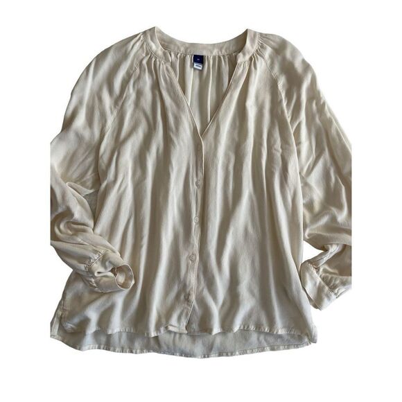 Old Navy Women’s Medium Cream Shirt - Picture 1 of 4